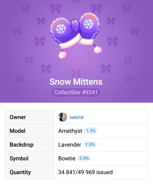The Snow Mittens NFT collection