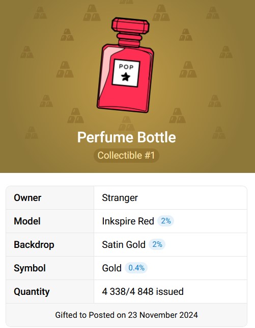 The Perfume Bottle NFT gift collection