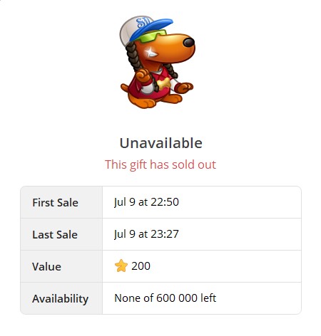 A collection of Snoop Dogg NFT gifts on Telegram