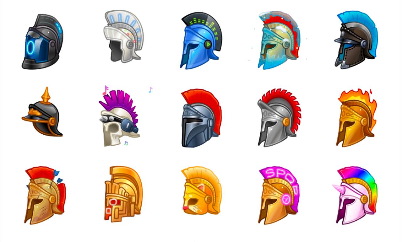 Rarity of models in the Heroic Helmet NFT collection