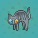 Scared Cat #13707 Scared Cat #13707