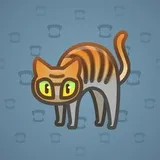 Scared Cat #6409 Scared Cat #6409