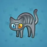 Scared Cat #7211 Scared Cat #7211